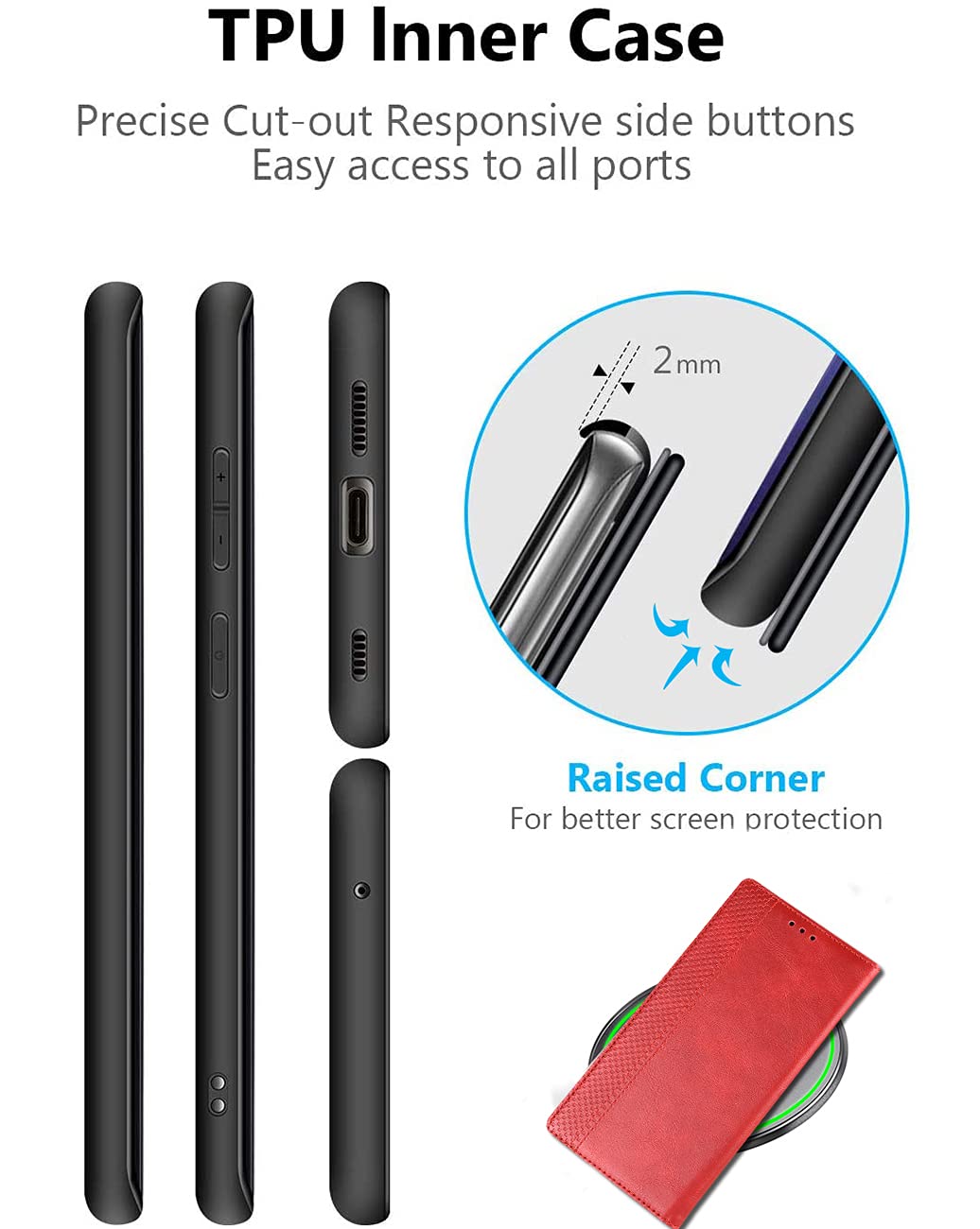 BaiFu Cover per Realme GT2 5G Tasca, Portafoglio Pelle PU Cavalletto Slot Schede, Custodia per Realme GT2 5G-Marrone