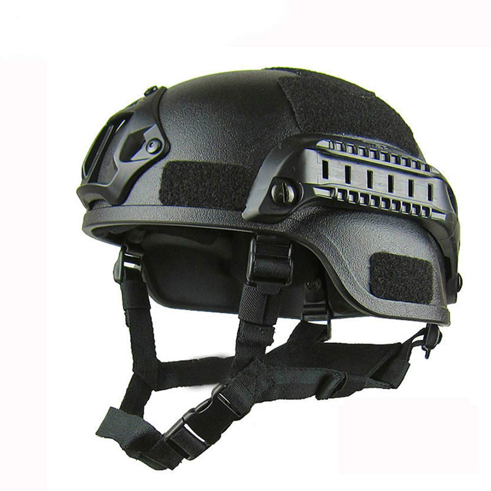 WLXW Kombination Aus Taktischem Schnellhelm MICH-2000 und Speziellem Tarndeckel, Paintball-Jagdhelm Mit Luftgewehr und Explosionsgeschütztem CS-Kriegsspielkopf