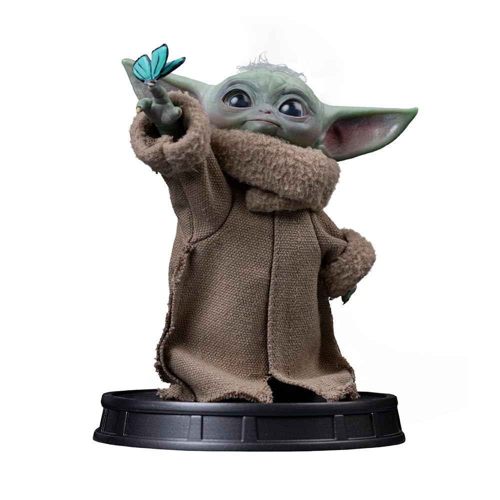 Iron Studios Kolekcjonerska statuetka Grogu Butterfly Wonder Movie Grogu Kolekcja Wielokolorowa żywica Polystone 15 cm 5,7 cala