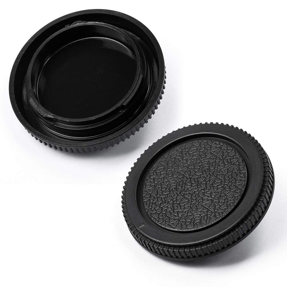 Juego de 2 tapas de cuerpo de cámara y tapa trasera de lente para cámaras Olympus OM Mount y lente