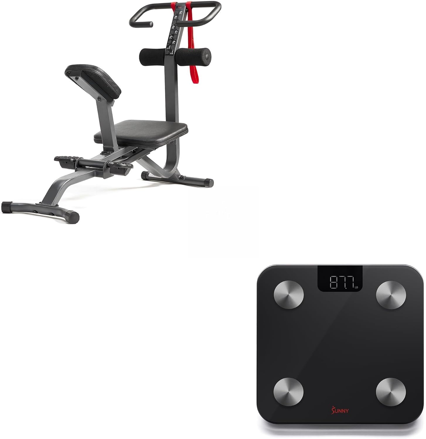 Sunny Health & Fitness Stretch Training Machine SF-BH621002 + Body Fat Composition BMI Scale SF-WS022063