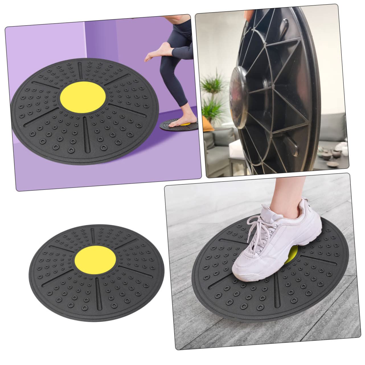 BESTonZON 1pezzi Tavola Per Esercizi Di Fitness Attrezzo in Pp Di Rotazione Gradi Dispositivo Per Migliorare Stabilità Coordinazione Utile Per Riabilitazione e Allenamento Muscolare