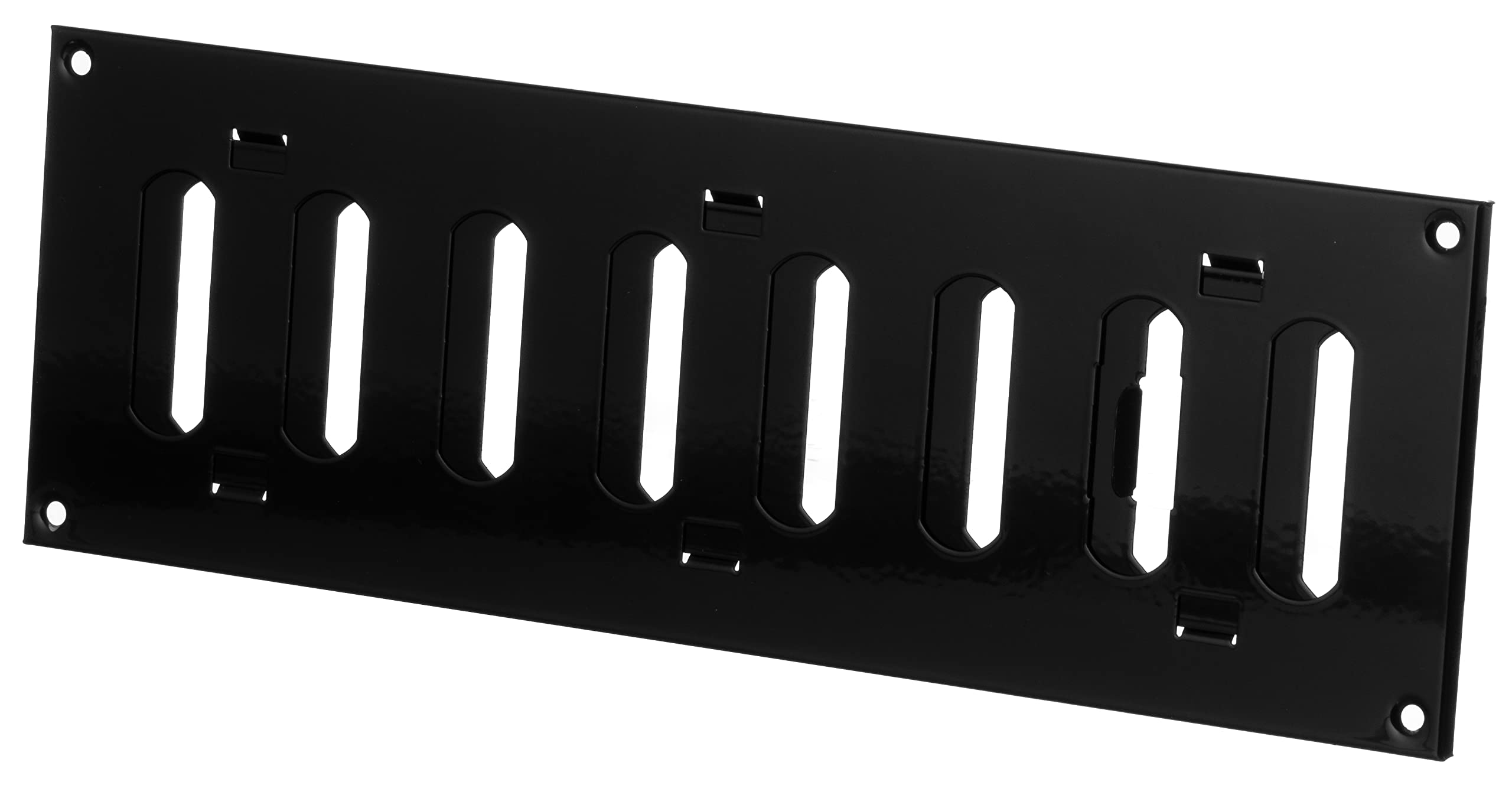 Steinberg14 Noir 300x100mm Réglable Grille d'aération en Métal - Grille de Ventilation avec Réglage Coulissante