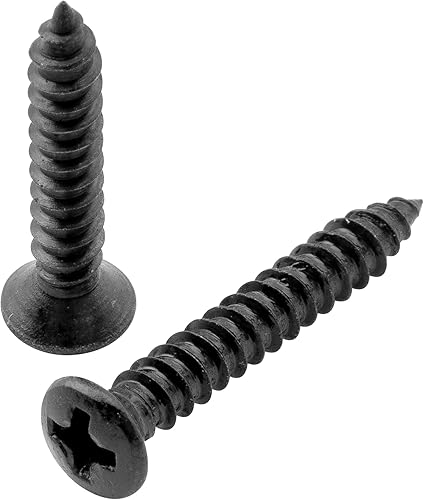 Miniatura 3 de Musiclily Tornillos Humbucker de acero inoxidable de 0.098 x 0.591 in y 0.098 x 0.709 in, tornillos de montaje de marco envolvente, color negro