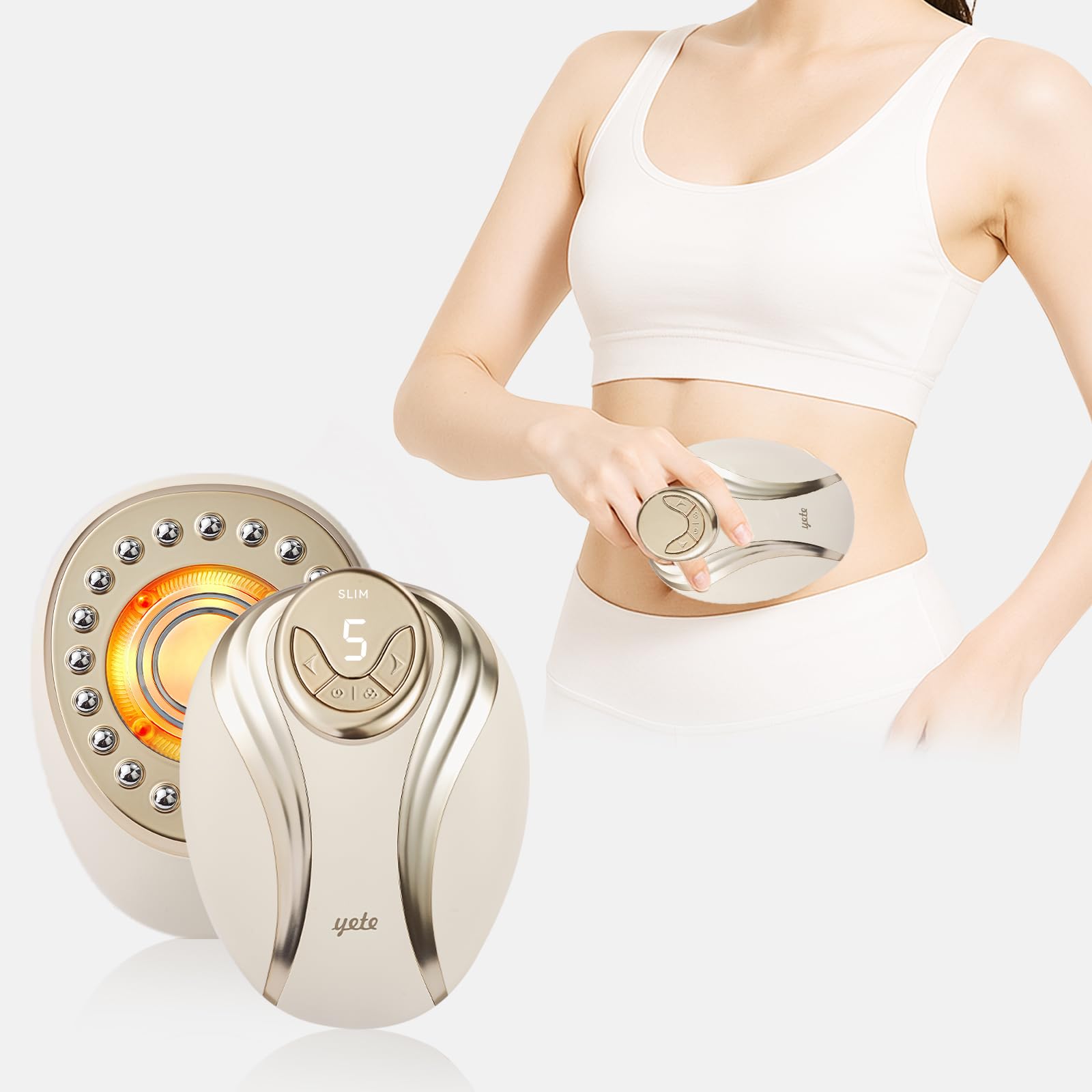 Amazon.co.jp: yete 美顔器 ボディ美容器 1台多役 超音波 RF 5