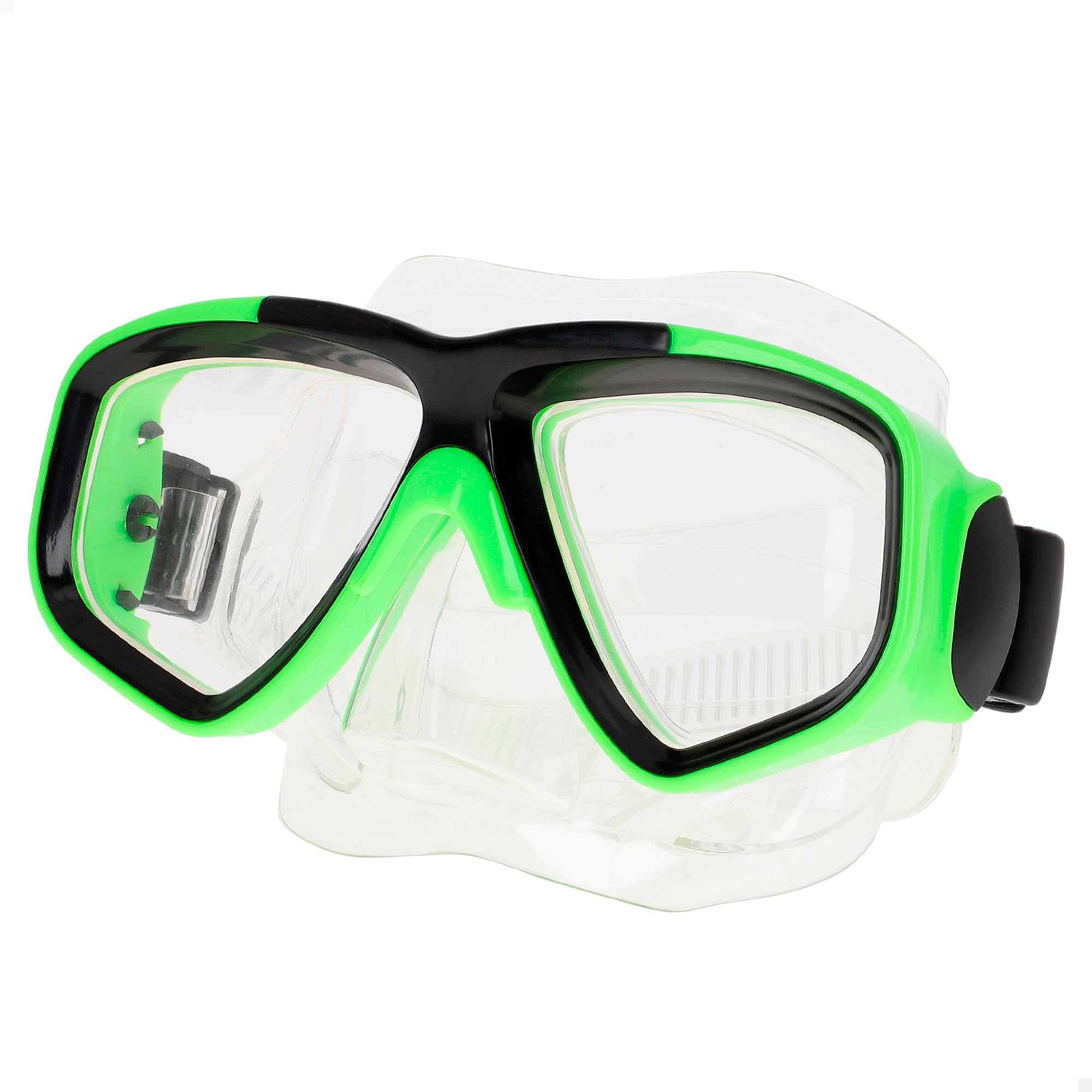 AKTIVE Aqua Sport Gafas Snorkel niño, Banda Silicona Ajustable, Libre de látex, 3 Colores Disponibles, Verde, Azul, Naranja, Envío Aleatorio, Máscara de Buceo, 7 años, Accesorio Buceo (53931)