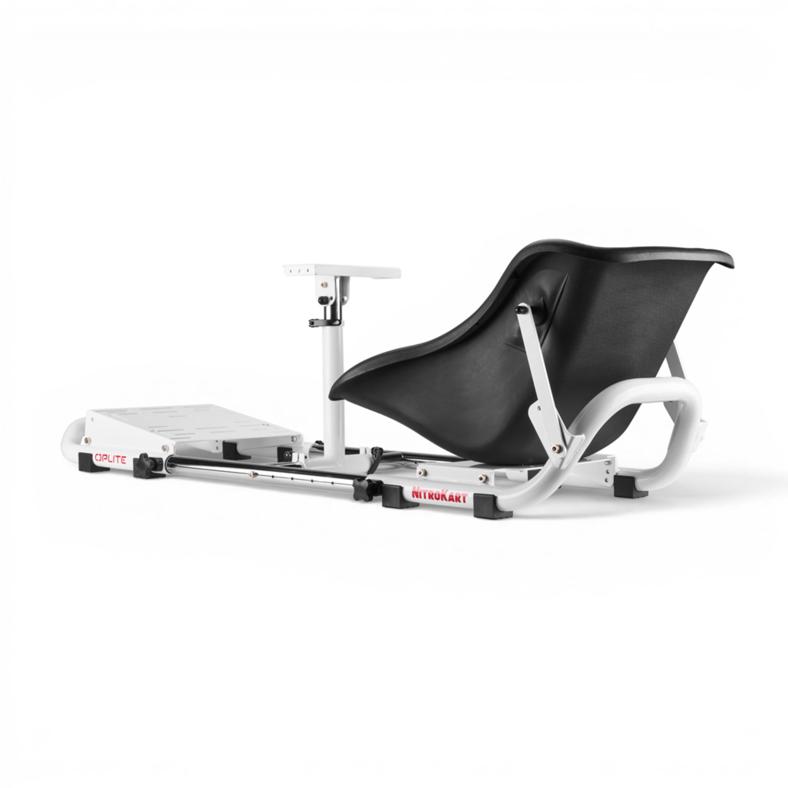 OPLITE NitroKart V2 Sim Racing Cockpit Verstellbar Kinder Erwachsene White