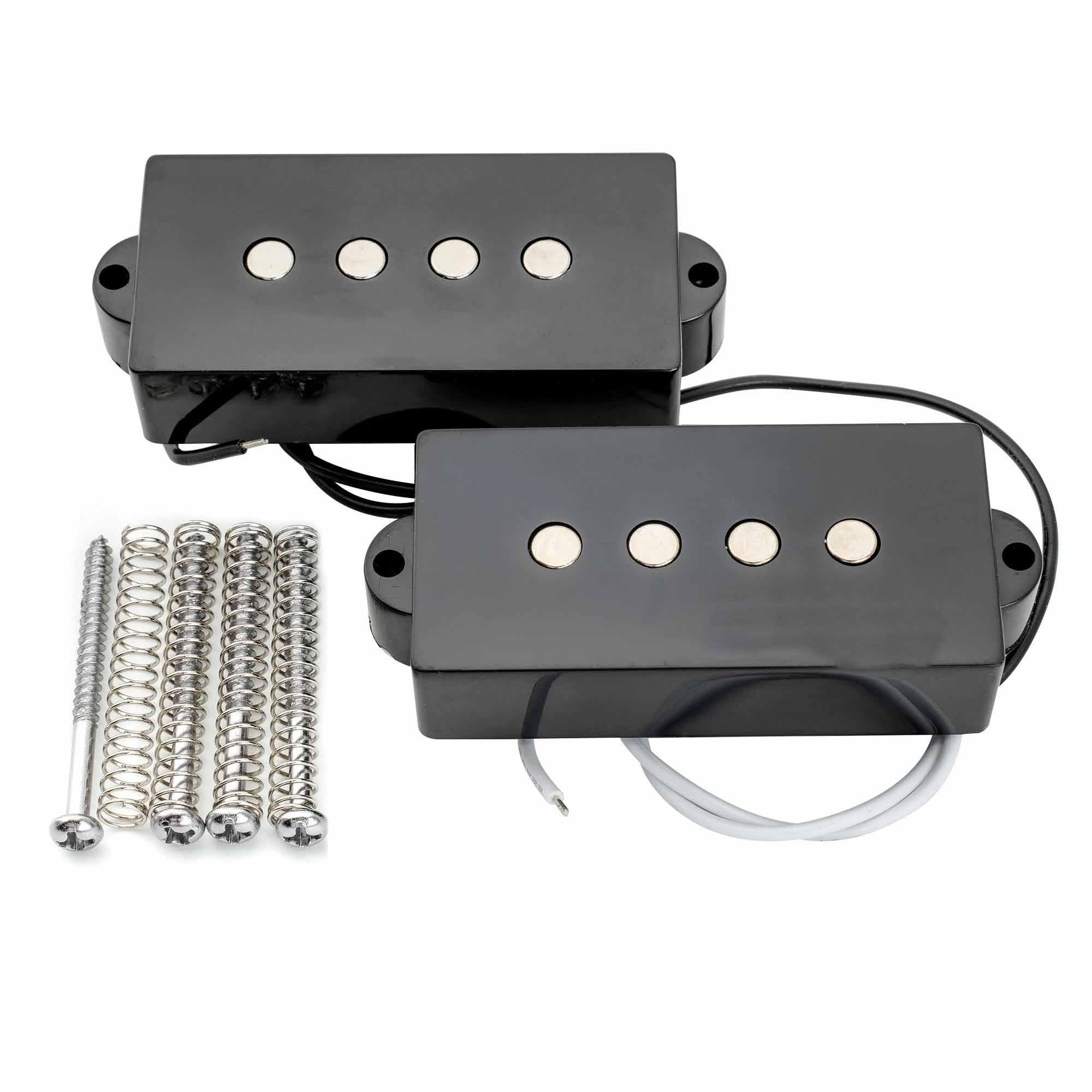 Repuestos Para Pastillas De Guitarra Juego De Pastillas Bobina Dividida Para Bajos Precisión Con Imán Cerámico | Piezas polares de Gauss variable para bajo eléctrico estilo PB negro