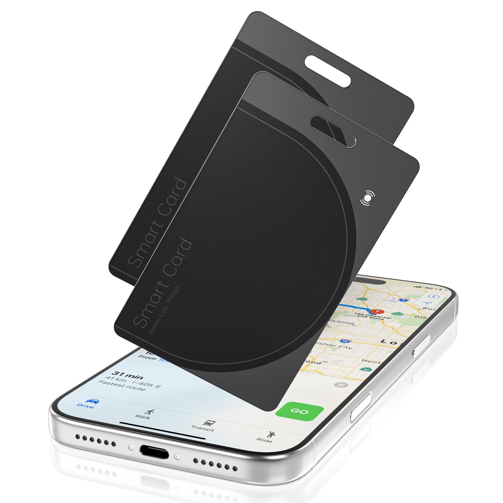 Wallet Tracker Card Air-Tag - Work with Apple Find My, Bluetooth Tracker Smart Card Wallet Finder, IP68 Waterproof, Item Locator for Luggage Tags, Passports, Purse 2 Pack-image-11