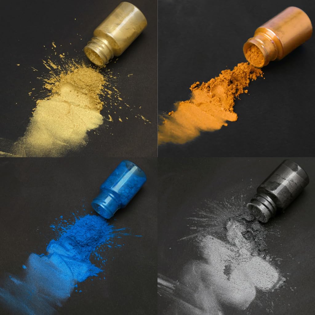 Pigmento de cambio de color en polvo de 50 colores para pintura de resina epoxi, fabricación de jabón, polvo de mica para resina epoxi