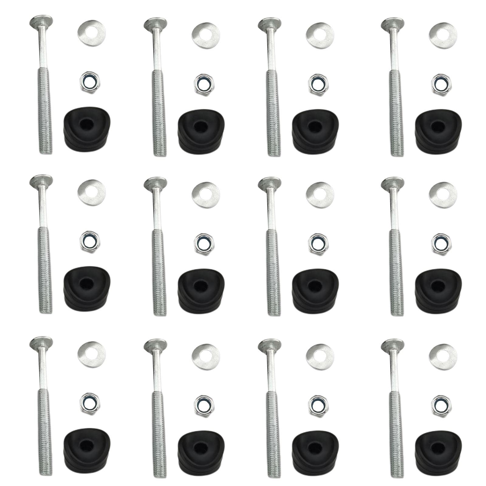 12x Long Trampoline Screws Trampoline Accessories,Jump Stability Tool Trampoline Bolts and Nuts 8mm Fixing for Large and Small Trampolines