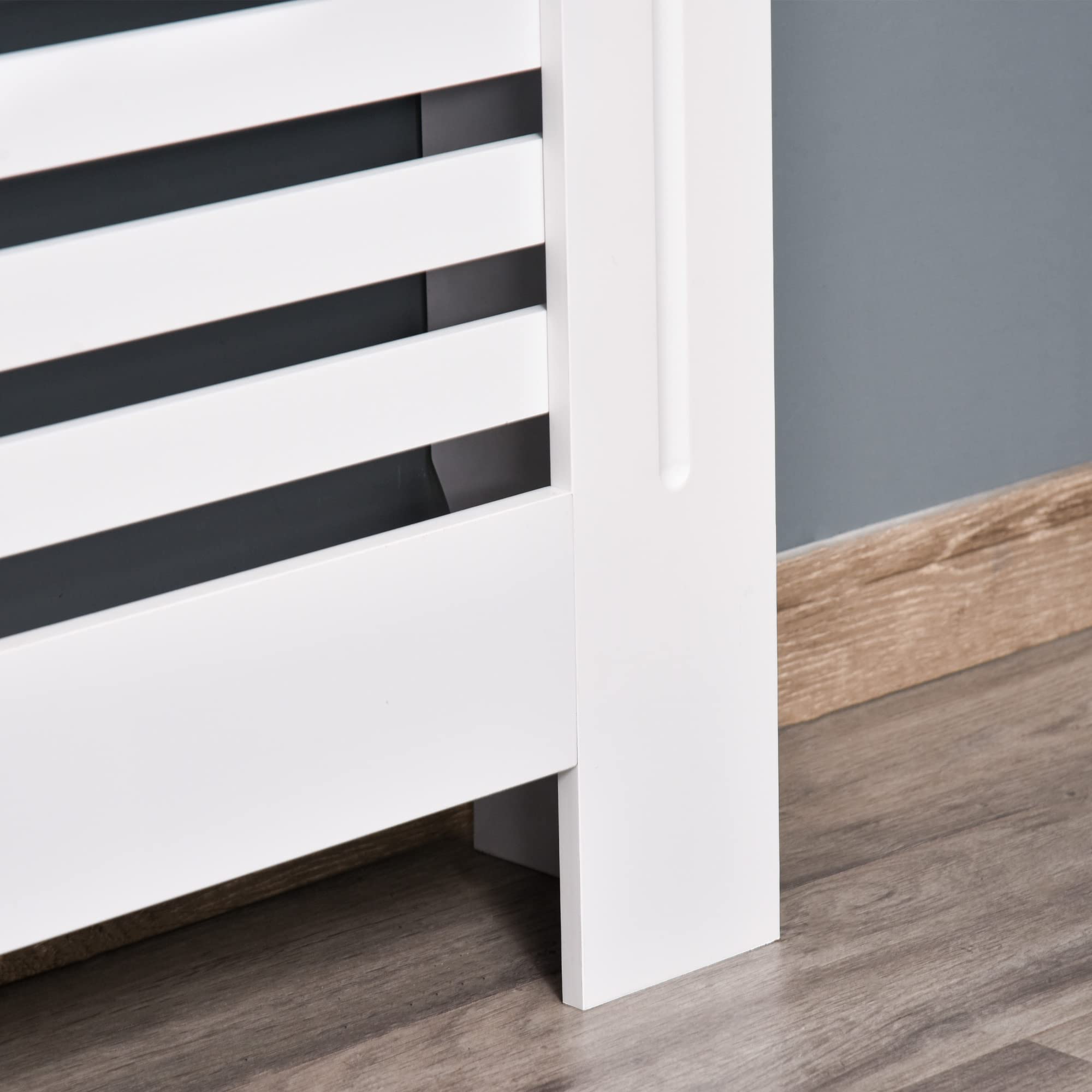 HOMCOM Heizkörperverkleidung Heizkörperabdeckung Heizungsverkleidung Heizkörper Radiator Cover Abdeckung MDF Weiß 112 x 19 x 81 cm