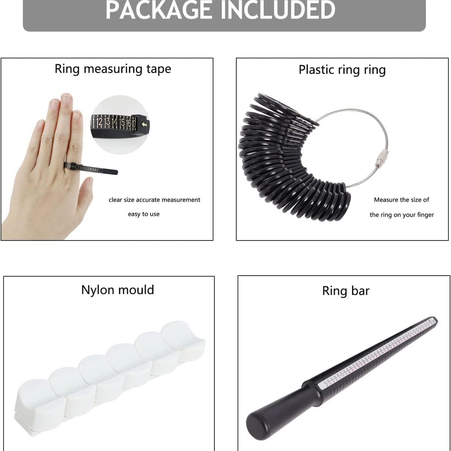 Kit di strumenti regolabili per modellare e piegare gioielli con nastri di misurazione e accessori, perfetto per la creazione e la riparazione di gioielli fai da te