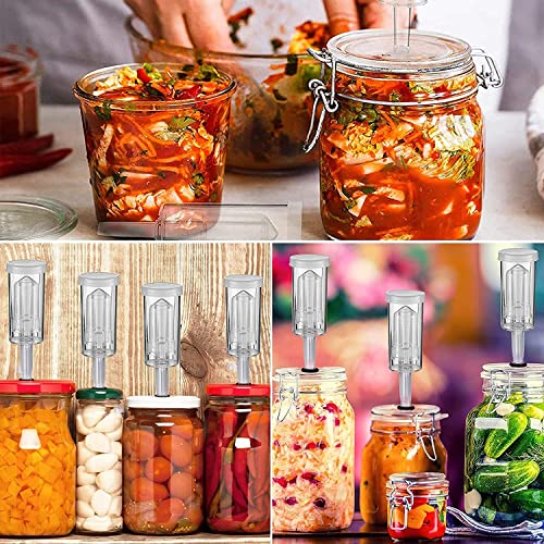 Airlocks For Fermenting, Brewing Supplies, Super Transparent Upgraded Version Of 5 Fermentation Airlock 20 Airlock Grommets, Used For Brewing Wine, Beer, Sauerkraut, Pickles, Etc #TOP6