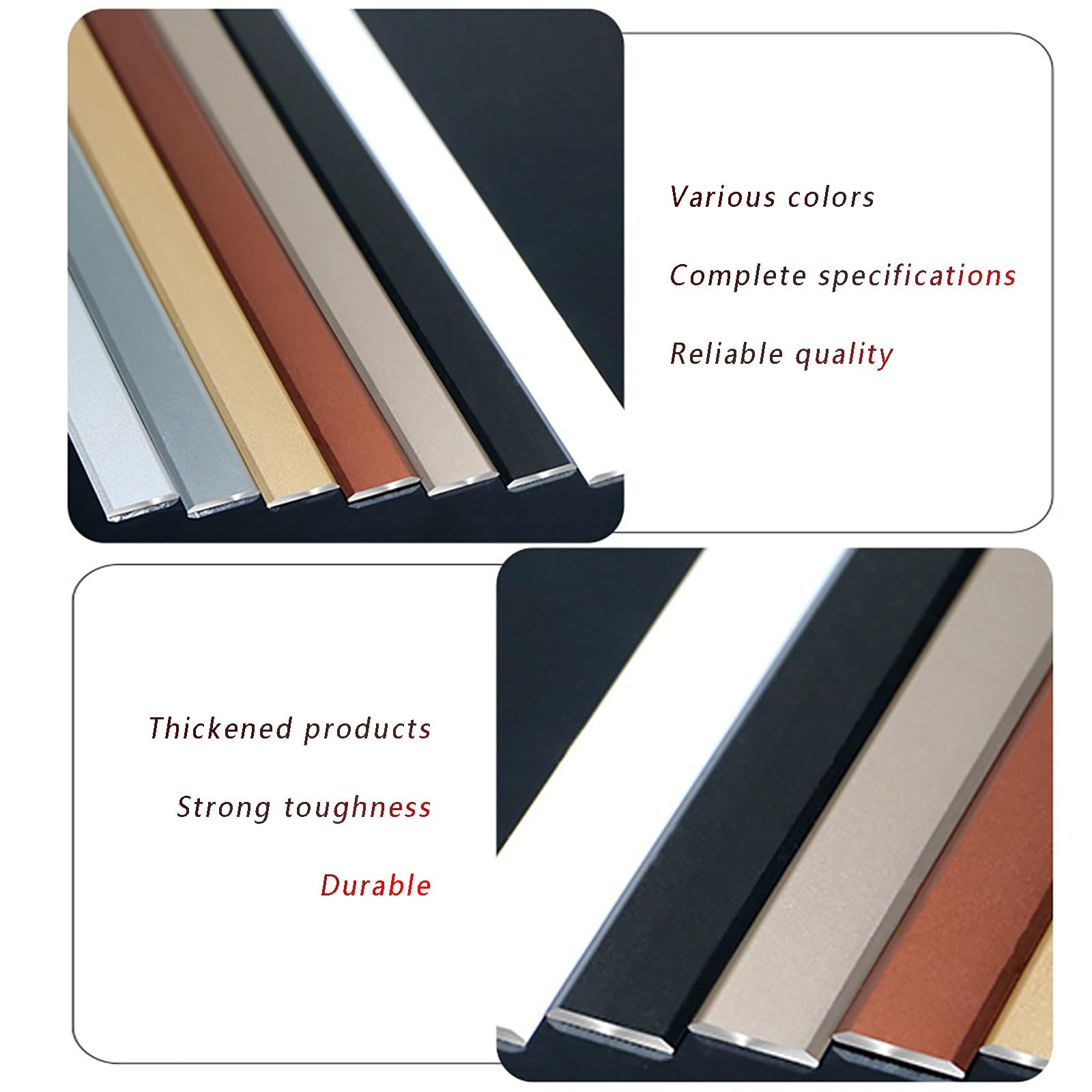 Tira De Transición Laminada De 3*90cm De Aleación De Aluminio, Rodapiés Robustos Para Transiciones Perfectas En Suelos, Perfil De Transición De Alta Calidad Para Interiores Y Exteriores(Rose g