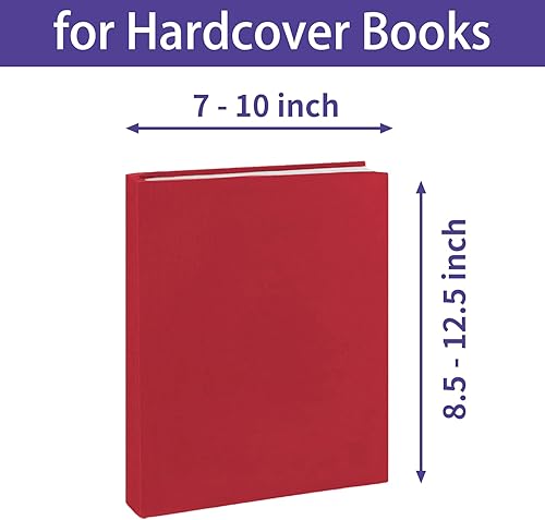 Miniatura 3 de KICNIC Paquete de 7 fundas para libros jumbo, 9 x 11 pulgadas, elásticas, adecuadas para la mayoría de libros de tapa dura, hasta 10 x 12.5