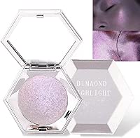 evpct Pink Mermaid Holographic Glitter Diamond Highlighter Makeup Palette for face iluminadores de maquillaje Blush Bronzer and Face Highlighters Makeup & luminizers Palette Iridescent Eyeshadow 02
