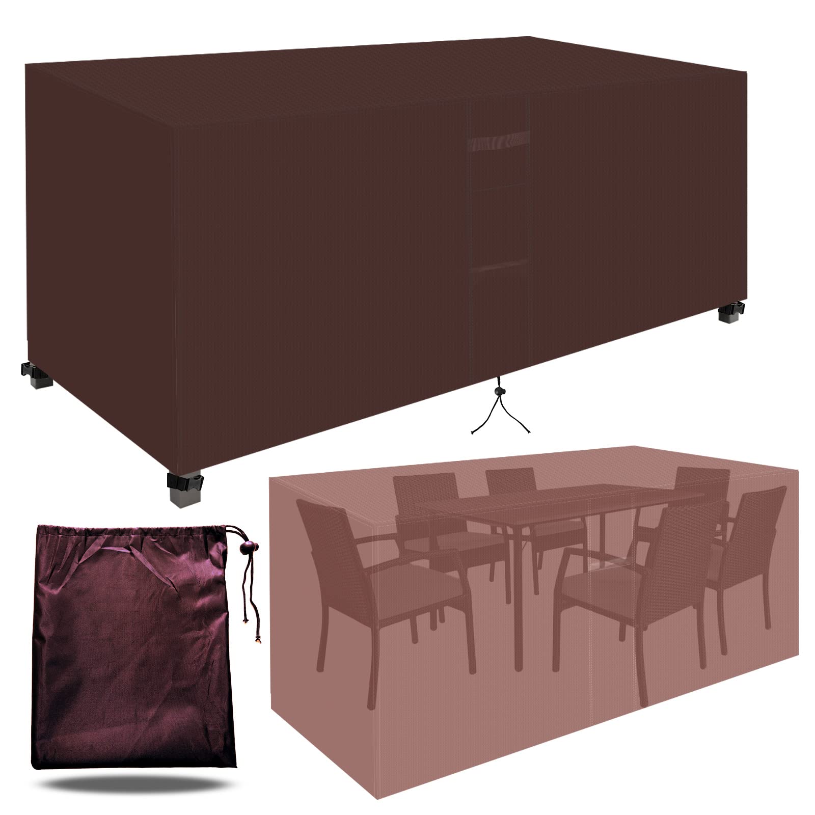 Housse imperméable meubles jardin pour protéger votre lit de jour carré en automne
