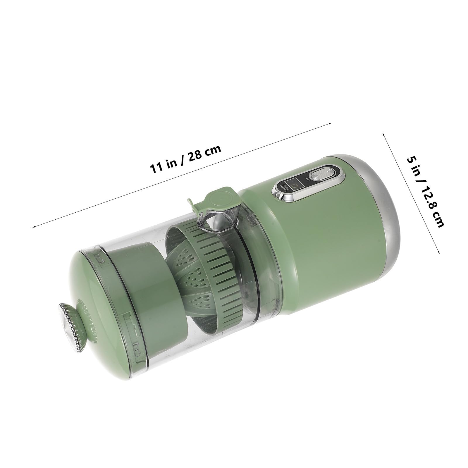 Tofficu Exprimidor de Cítricos Portátil, Exprimidor de Naranjas, 600ml, 1300 Ma, Plástico, Separación de Jugo, Fácil de Limpiar, para Frutas y Verduras, Viajes y Picnic, Verde