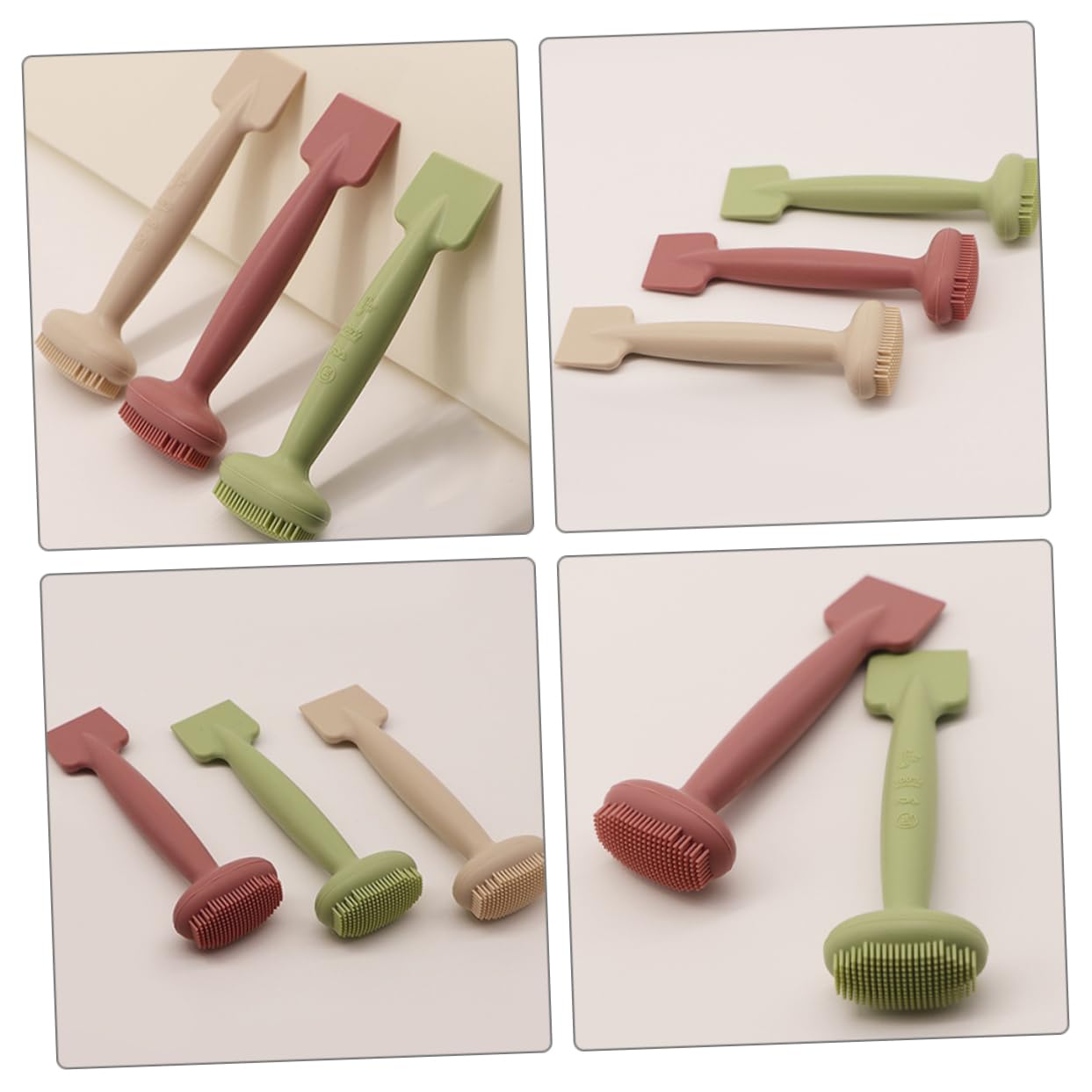 HAPINARY Silicone Facial Cleansing Brush Set Face Skin Care Tool Double Sided Makeup Brush Mask Applicator