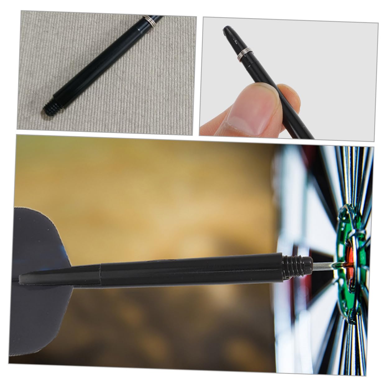 POPETPOP 100pcs Shafts for Professional Accessories Shafts Soft Tip Kit Stems Soft Tip Shafts Thread Shafts Plaything Supply Thread Rods Throwing Shafts Shaft Stem Nylon Black