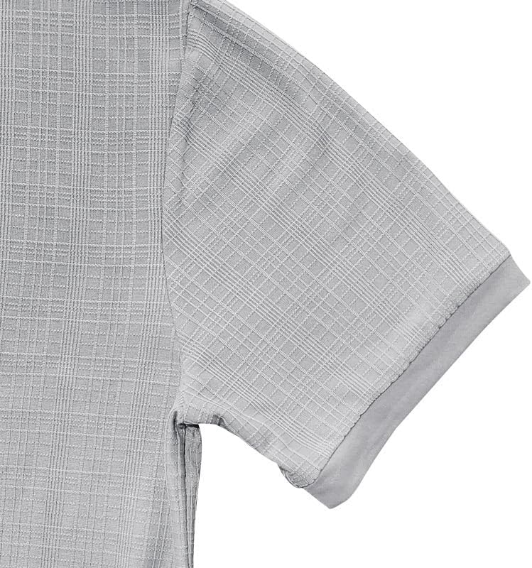 Men's Henley Shirt - Short Sleeve 1/4 Button Loose Breathable Casual Top for Business Everyday Wear - Image 3