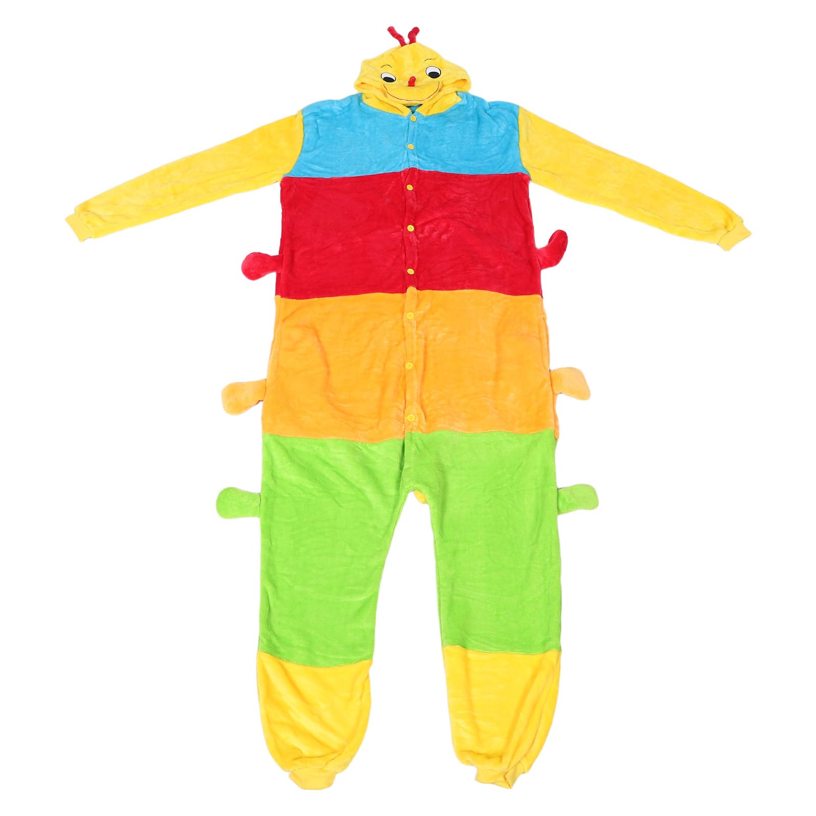 CALLARON Einteiliger Flanell-raupenpyjama Für Erwachsene Kuscheliger Schlafanzug Mit Raupenmotiv Für Halloween Und Gemütliche Abende Zu Hause