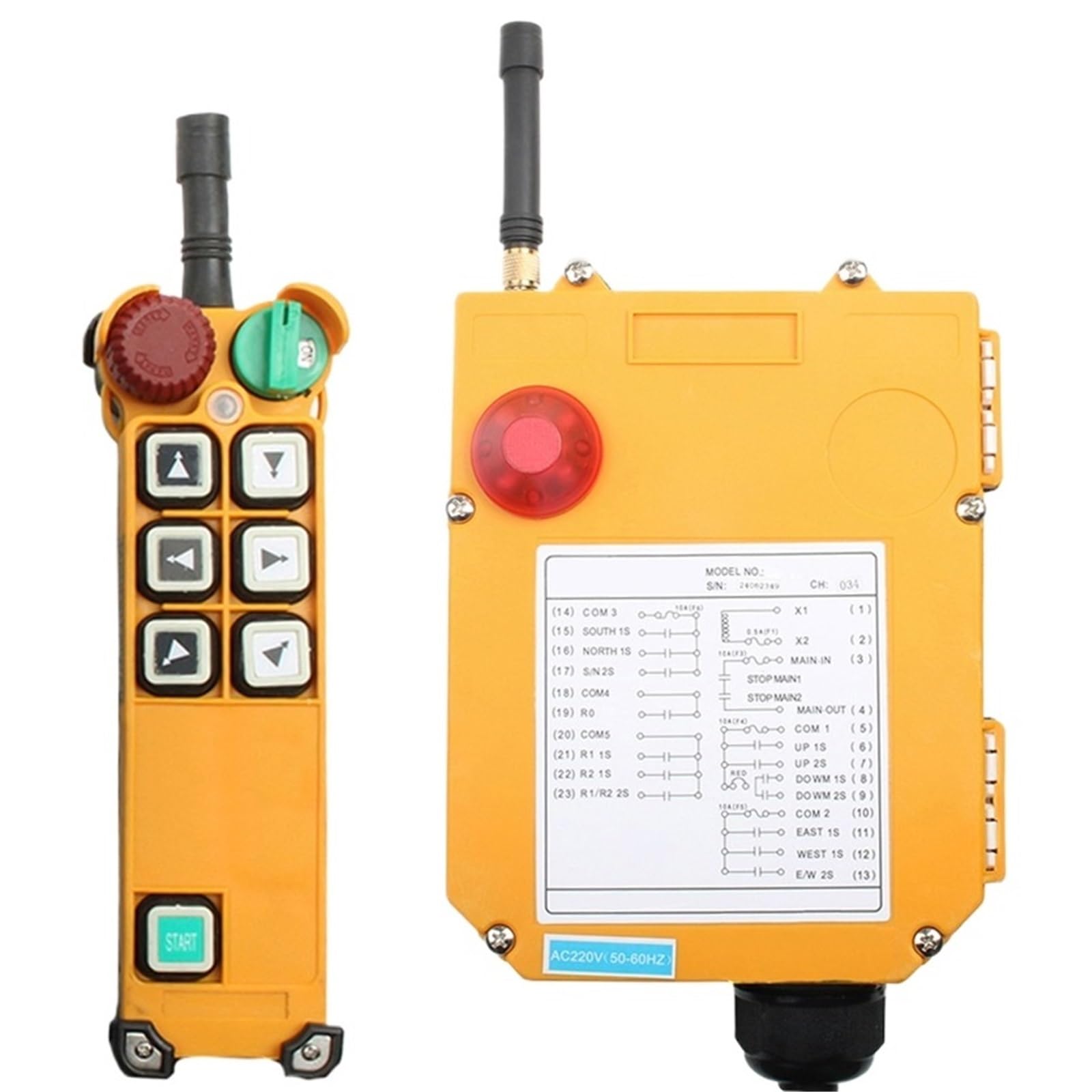 Radiocomando Wireless Industriale F24-6D 6S