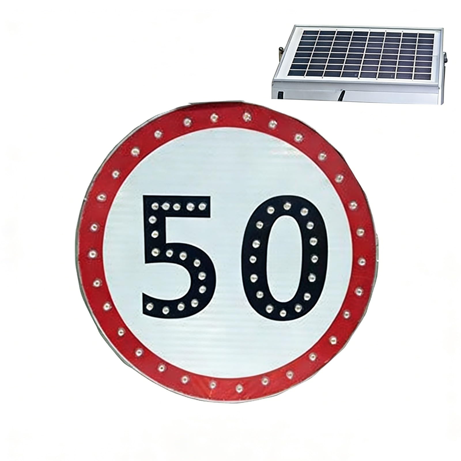 Cartel luminoso LED con energía solar, película reflectante, resistente a la lluvia y al sol, larga duración de funcionamiento tras una carga completa, marco de metal de aluminio(C)