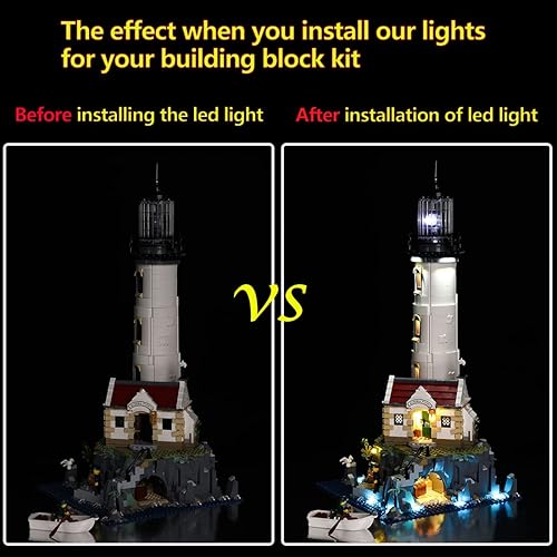 Miniatura 3 de Kyglaring Kit de iluminación LED (sin modelo) diseñado para Lego Home Ideas Motorizado Lighthouse 21335 Model Building Set - sin juego de Lego