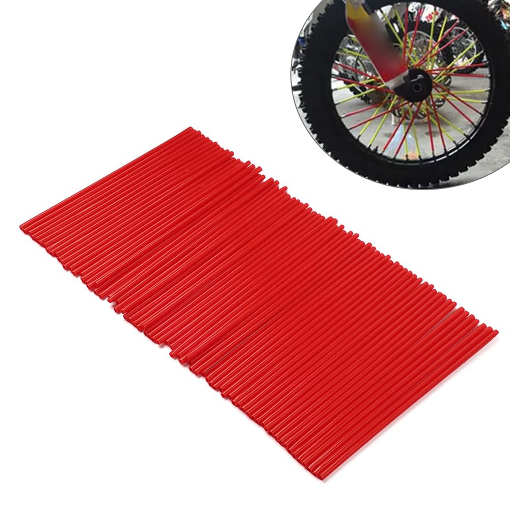 GZYF 1 Pack Spoke Wrap Spoke Skins Covers Wheel Spoke Wraps Red For 19 to 21 inch spoked wheels