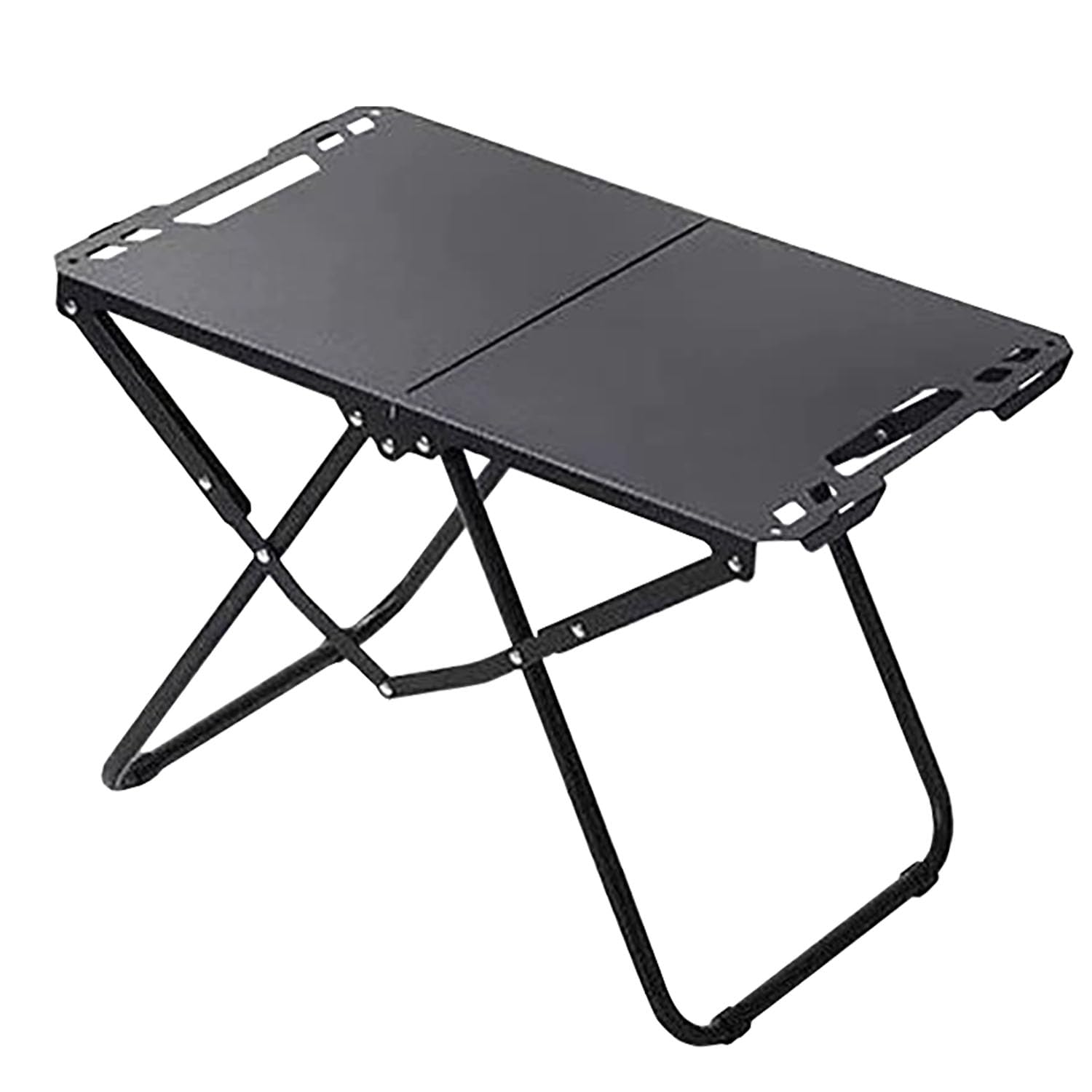 Table de camping pliante portable en métal table de pique-nique légère