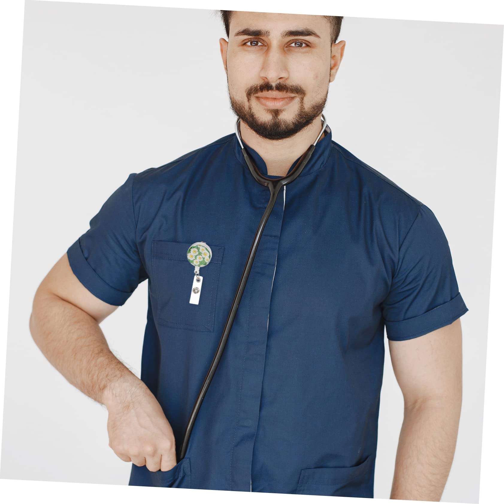 DOITOOL 5 Set Portabadge Retrattile Con Clip Girevole Portatessere Colorati Per Id E Chiavi Materiale Design Elegante Per Ufficio E Scuola 3 Pezzi * 5