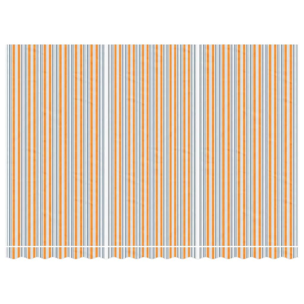 vidaXL Ersatzstoff für Markise Orange und Blau 430x295 cm Polyester