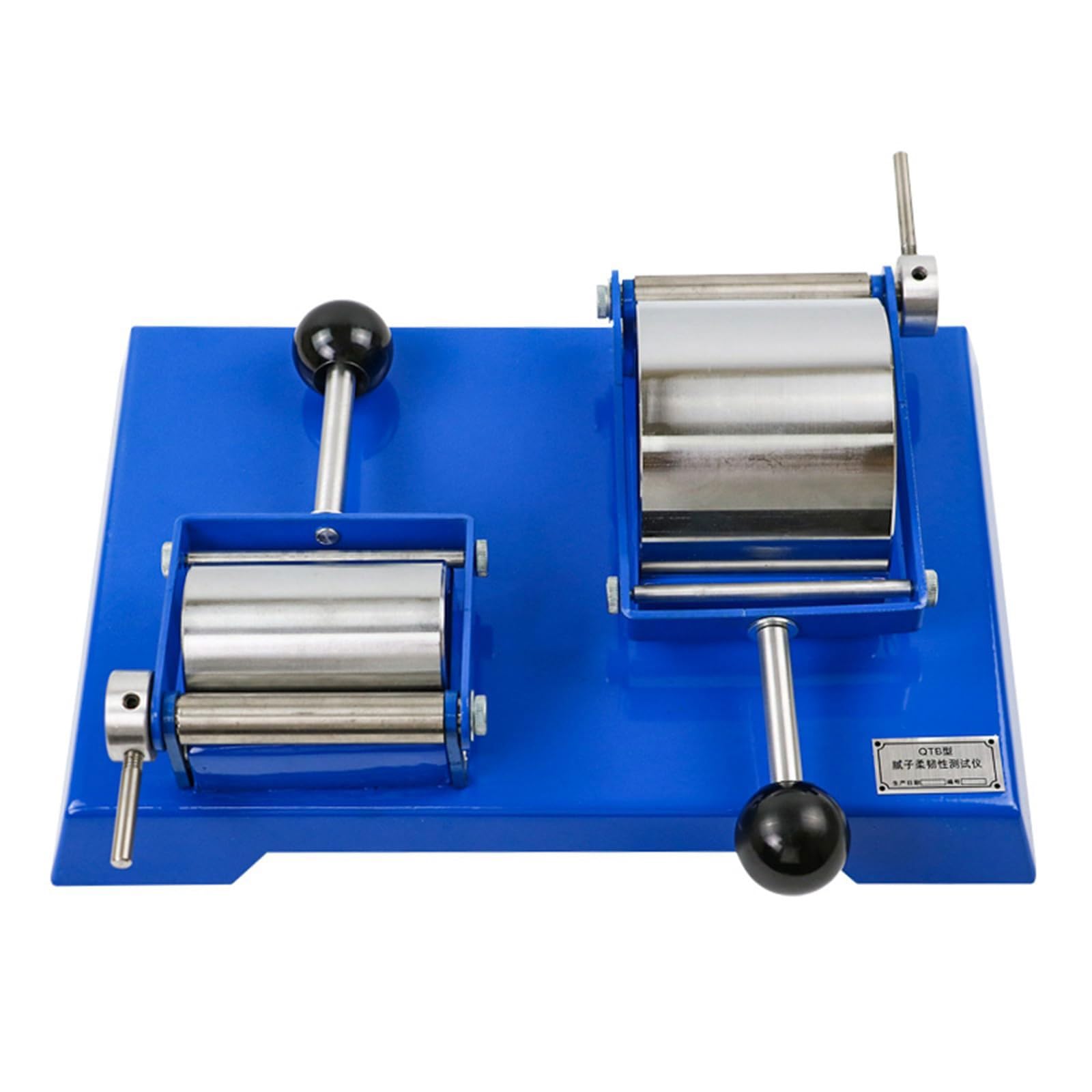 Tester di flessibilità del film della pittura del mastice, macchina di prova di piegatura, sformatura R50mm R25mm, diametro di Rod dell'albero 100mm/50mm, larghezza 80mm, per industria del