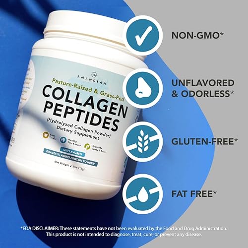 Miniatura 3 de Paquete de piel y articulaciones saludables – Omega-3 vegano premium (120 cápsulas) de algas marinas + péptidos de colágeno alimentados con hierba