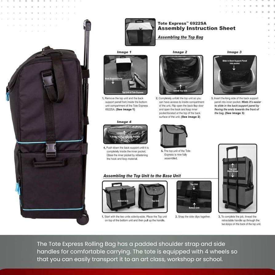 ArtBin 6922SP Tote Express Rolling Portable Art Craft