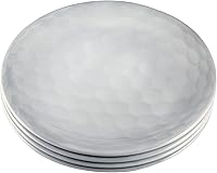 Vista 3 de UP UPware - Platos redondos de melamina con bola de golf, platos pequeños para servir, para aperitivos, aperitivos y guarniciones, blanco, 6