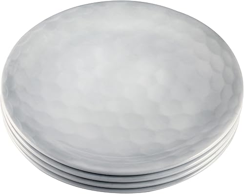 Miniatura 3 de UP UPware - Platos redondos de melamina con bola de golf, platos pequeños para servir, para aperitivos, aperitivos y guarniciones, blanco, 6