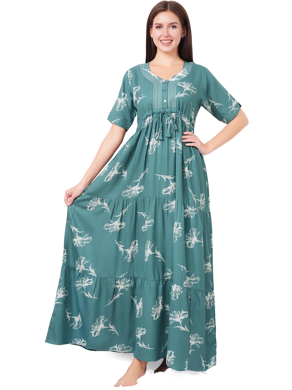 sand dune Alpine Frock Stlye Nighty – Premium Fabric, Comfortable Home Wear for Ladies-picture-11