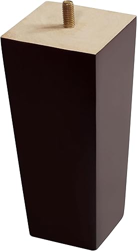 Miniatura 7 de VASGOR Juego de 4 patas de madera para muebles (broca incluida), patas cuadradas para sofá, patas de sofá, patas de repuesto modernas de mediados de