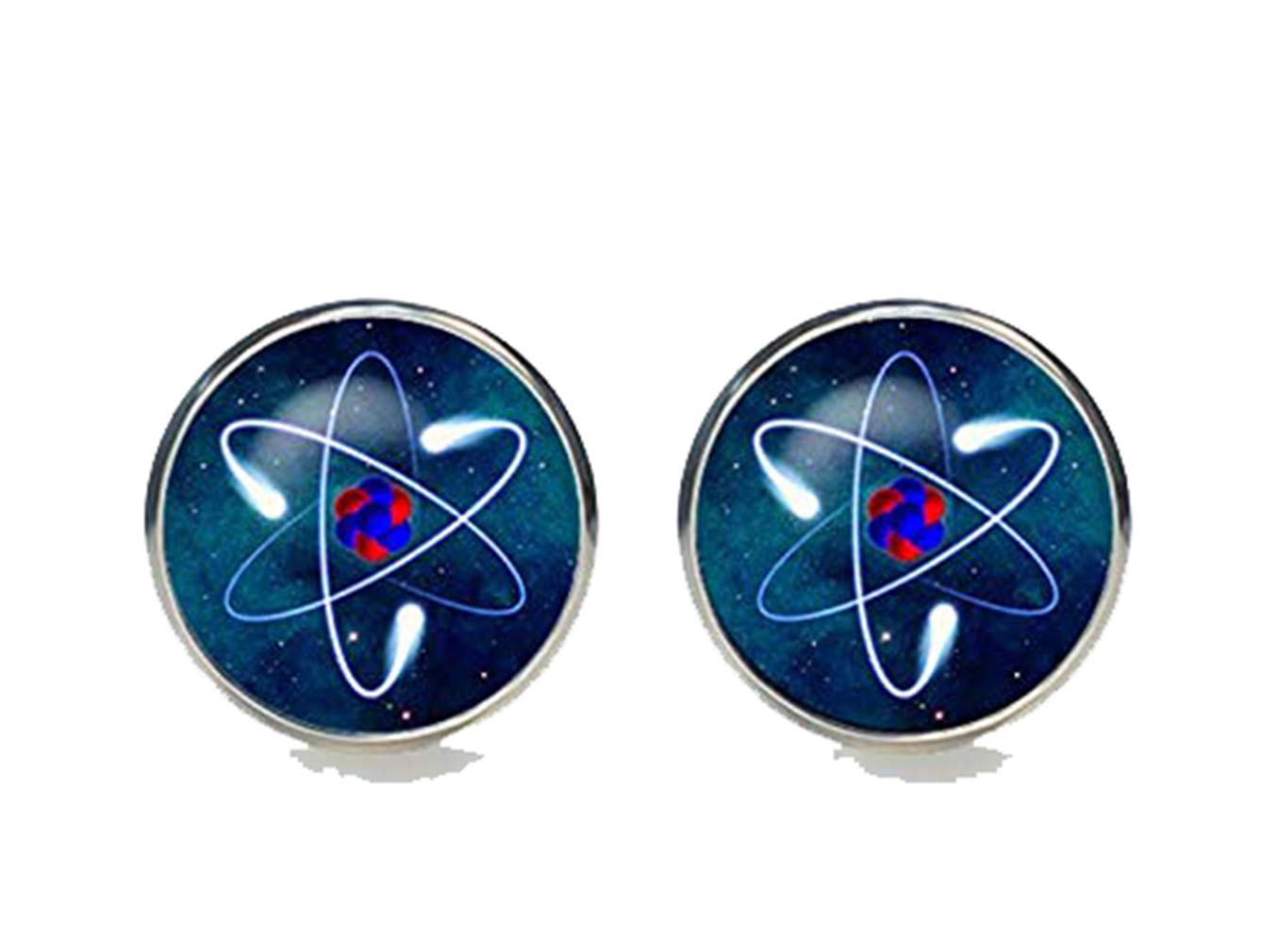 Bloody devil Gemelos con imagen de diablo sangriento, gemelos de átomo bañados en plata, con tintas para hombres y mujeres, accesorios de ciencia de invención, negro, rojo, verde, azul, regalo de amor