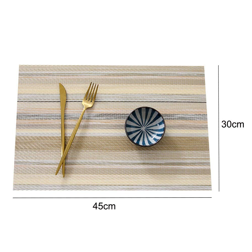 Salvamanteles, Manteles Individuales Plastico, PVC Antideslizantes Mantel Conjunto, Decoración de Mesa de Comedor de Cocina, B