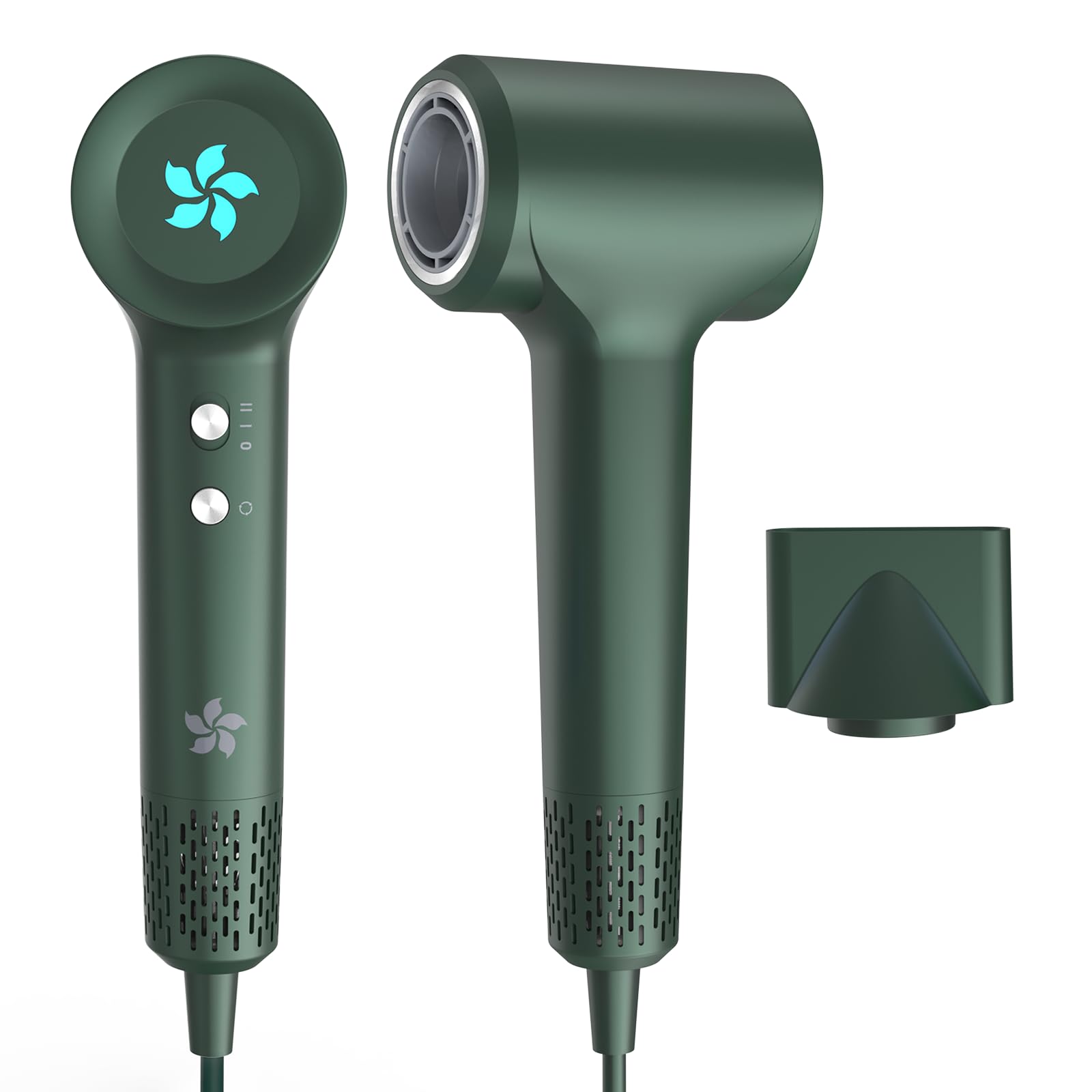 Haartrockner, Ionen Föhn, 400 Millionen Plasma Fön, 110000 U/min Bürstenloser Motor Schnelles Trocknen Haarföhn, 57dB Geräuscharm Hair Dryer, Intelligentes Thermostat Haarfön für Reise, Zuhause