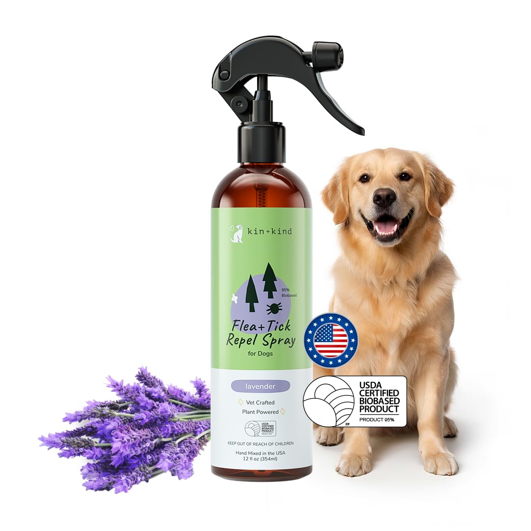 Plant-Based Flea and Tick Spray for Dogs (12 fl oz) | Lavender
