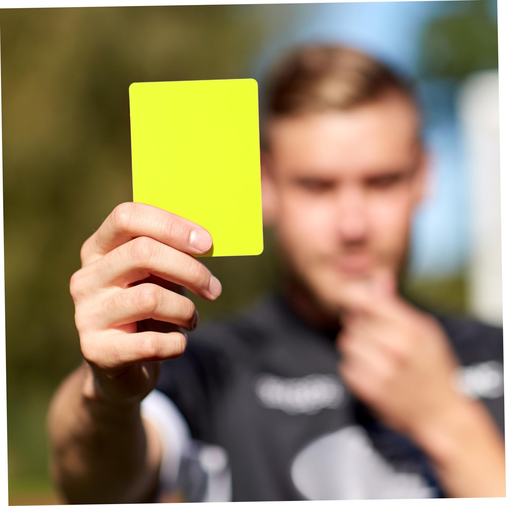 Sosoport Referee Accessory 10pc Set Soccer Cards Red Yellow Judge Cards Compact Size for Easy Storage Carry