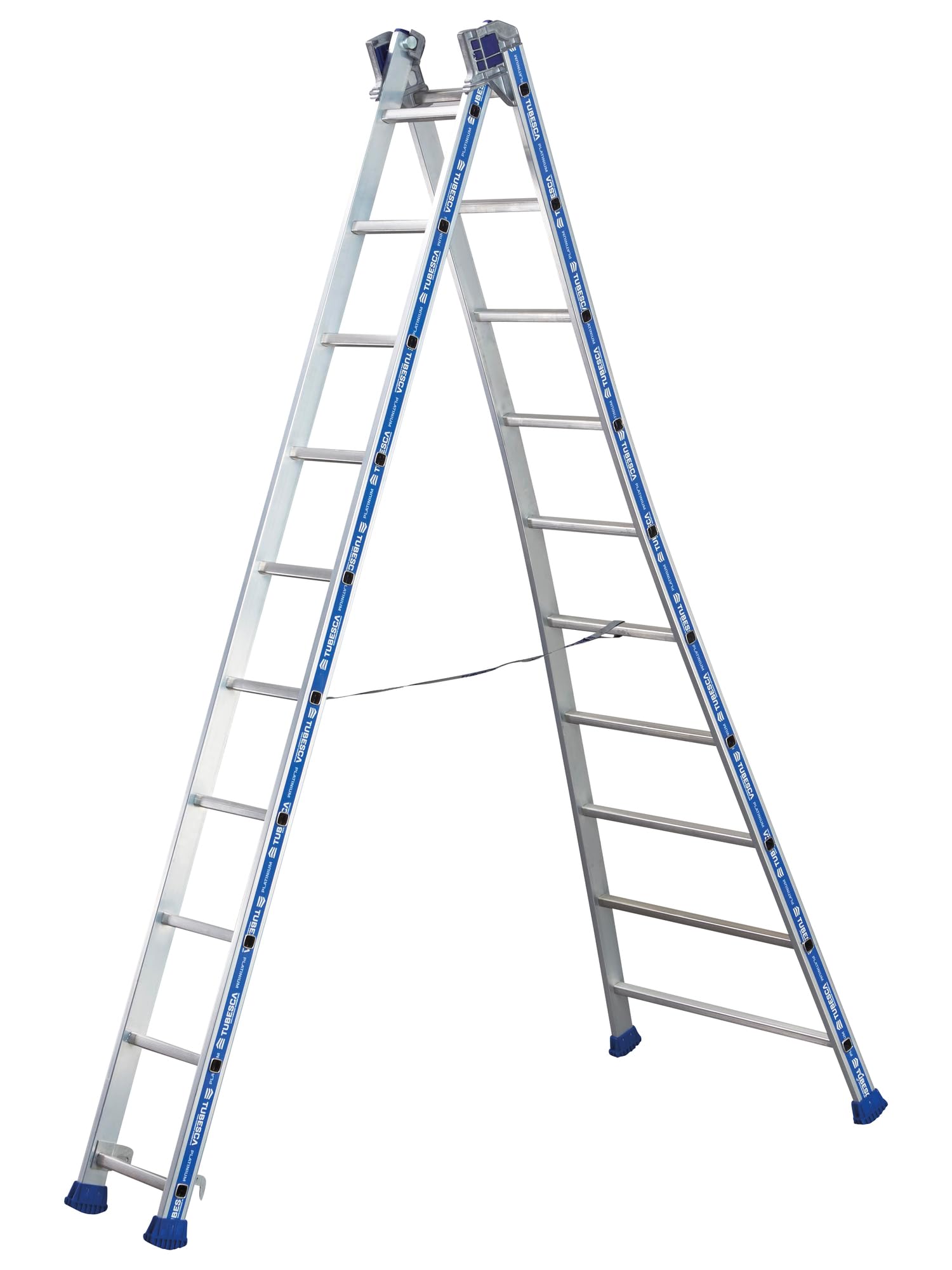 Tubesca - Echelle transformable 2 plans 6+6 échelons Haut. d'accès maxi 3,82m - PLATINIUM