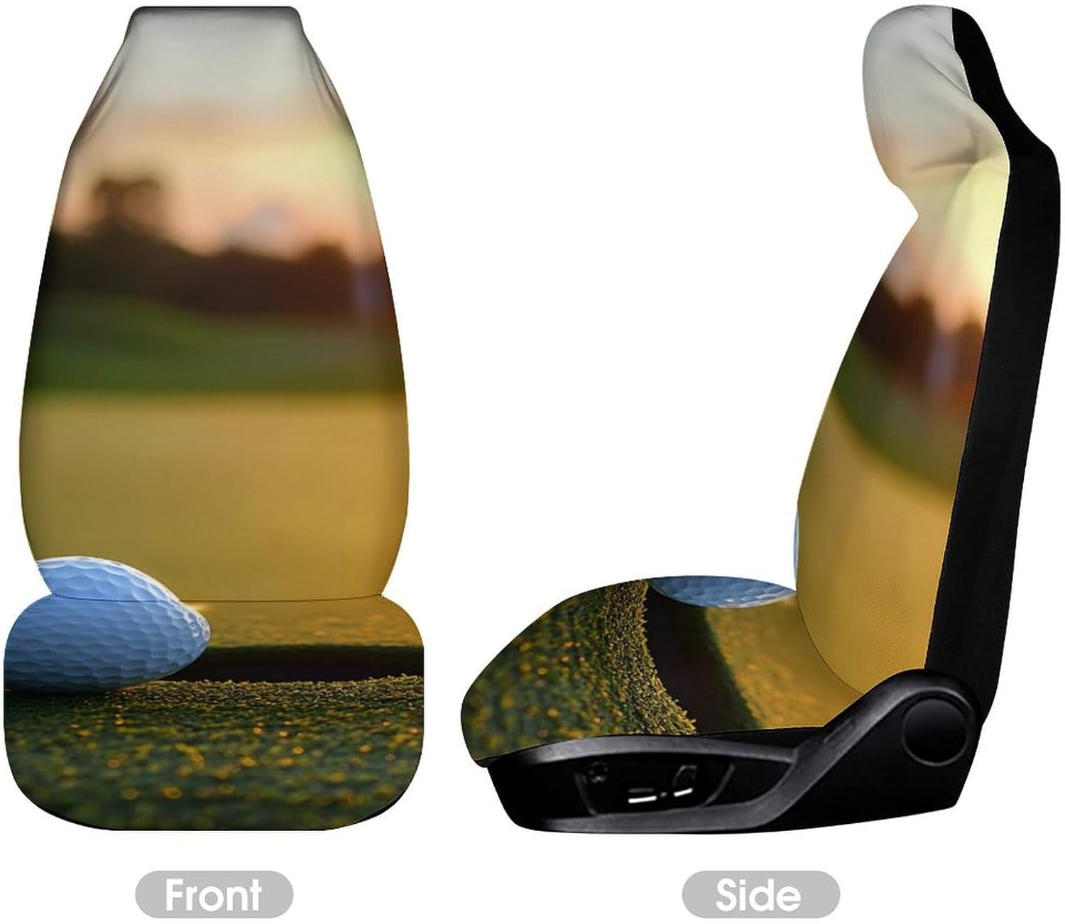 Cool Golf Ball Car Seat Covers Universal Car Front Seats Protector Auto Interior Accessories 1PCS