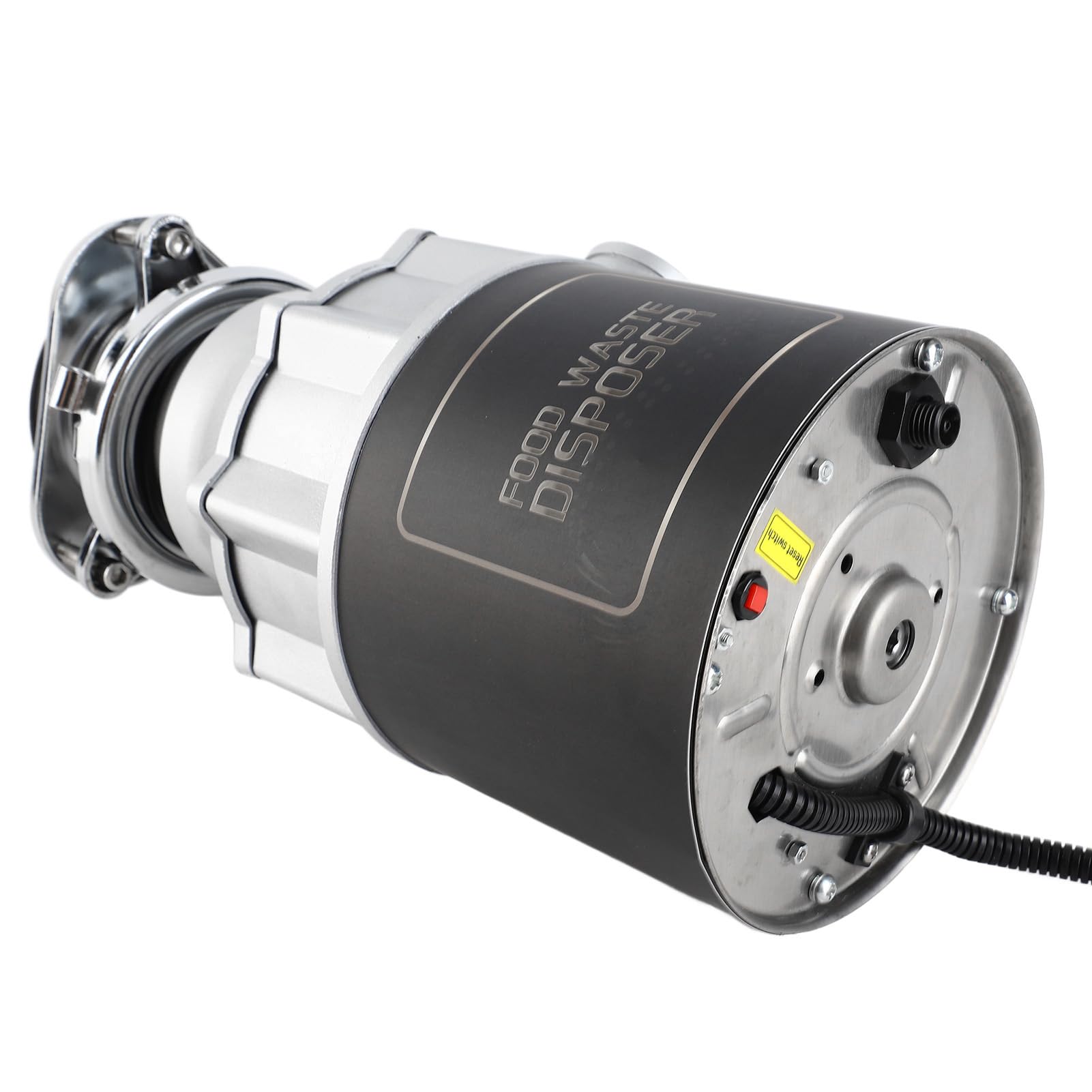 Asixxsix Triturador de Basura, 3800RPM Alimentación Continua Triturador de Residuos de Comida de 1-3mm, Sistemas de Trituración de Residuos de Comida de Acero Inoxidable, Cable de