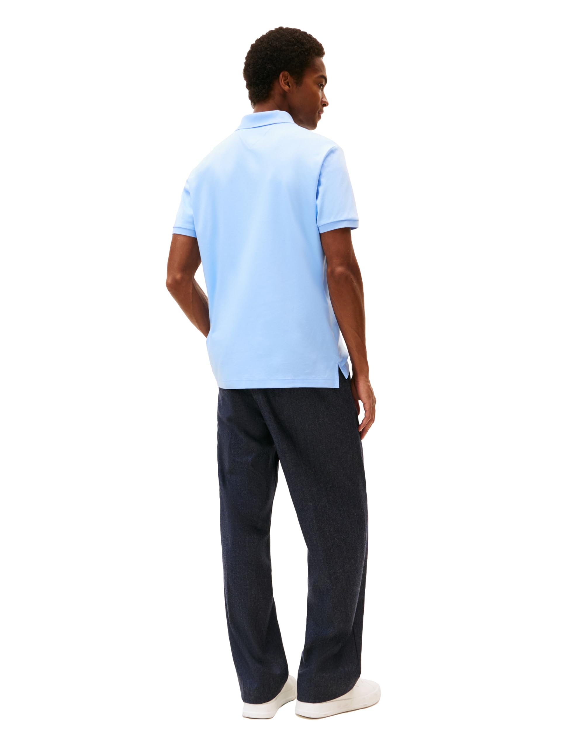 Tommy Hilfiger Herren Kurzärmeliges Lässiges Poloshirt in Normaler Passform mit Flüssiger Baumwolle Kurzärmeliges lässiges Poloshirt in normaler Passform mit flüssiger Baumwolle (1er Pack)